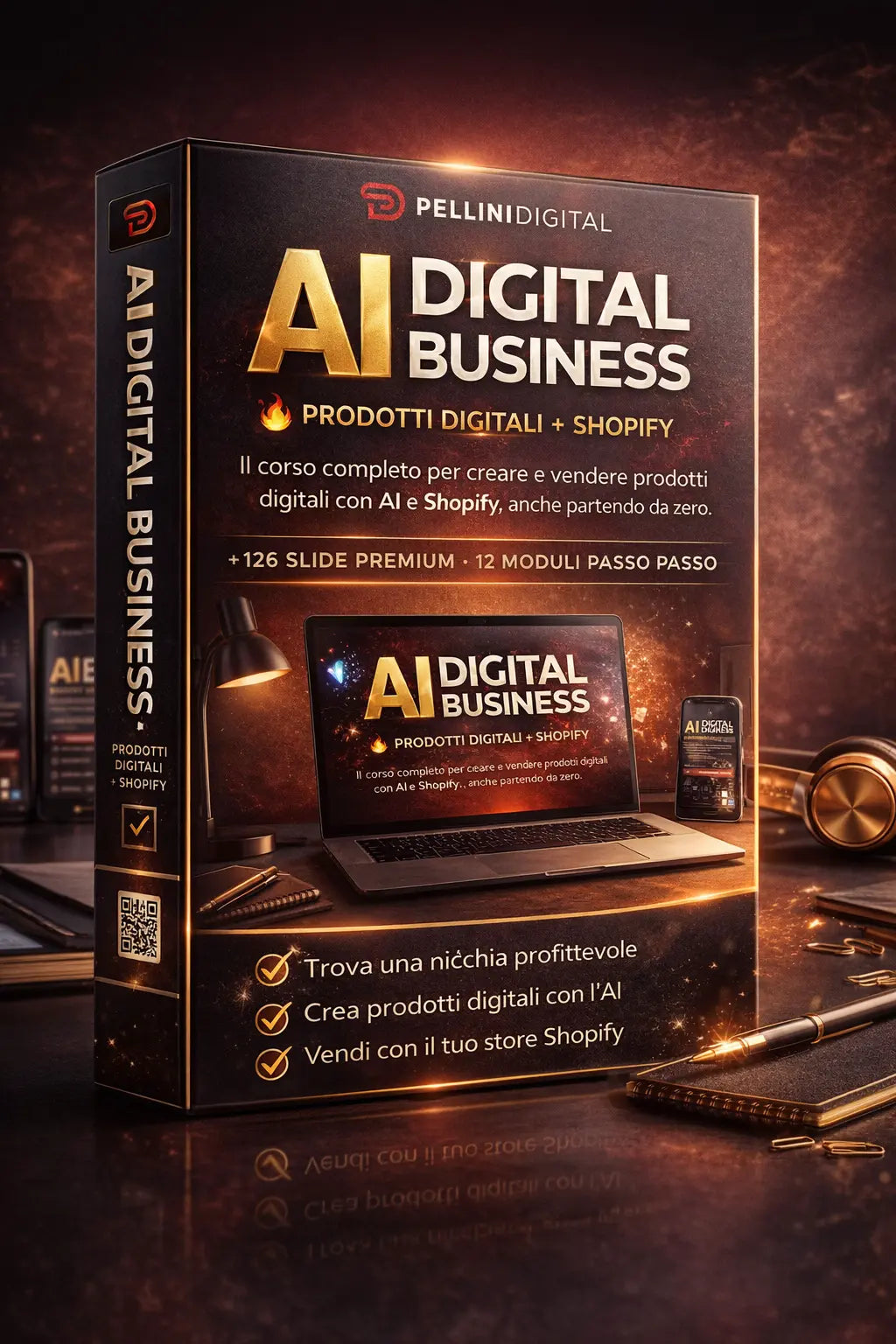 AI Digital Business – Corso Completo per Creare e Vendere Prodotti Digitali con AI e Shopify PelliniDigital