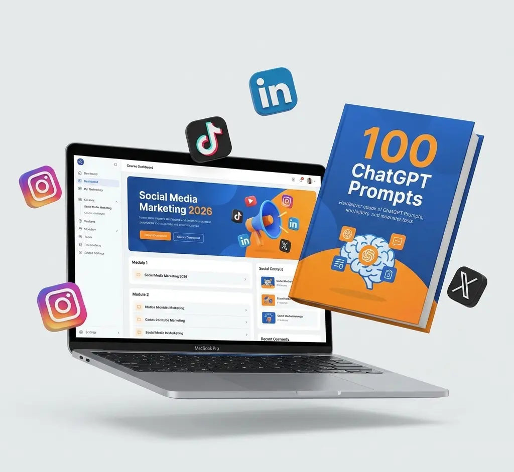 Social Media Creator Pack 2026 – Corso + 100 Prompt ChatGPT PelliniDigital