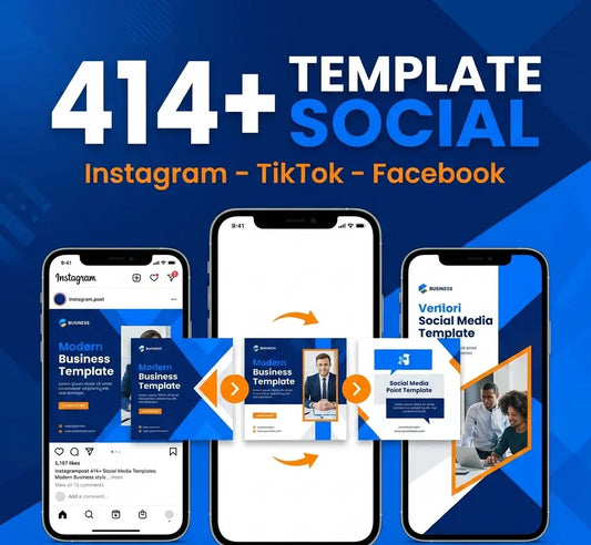 414+ Template Social Media Professionali per Instagram, TikTok e Facebook PelliniDigital