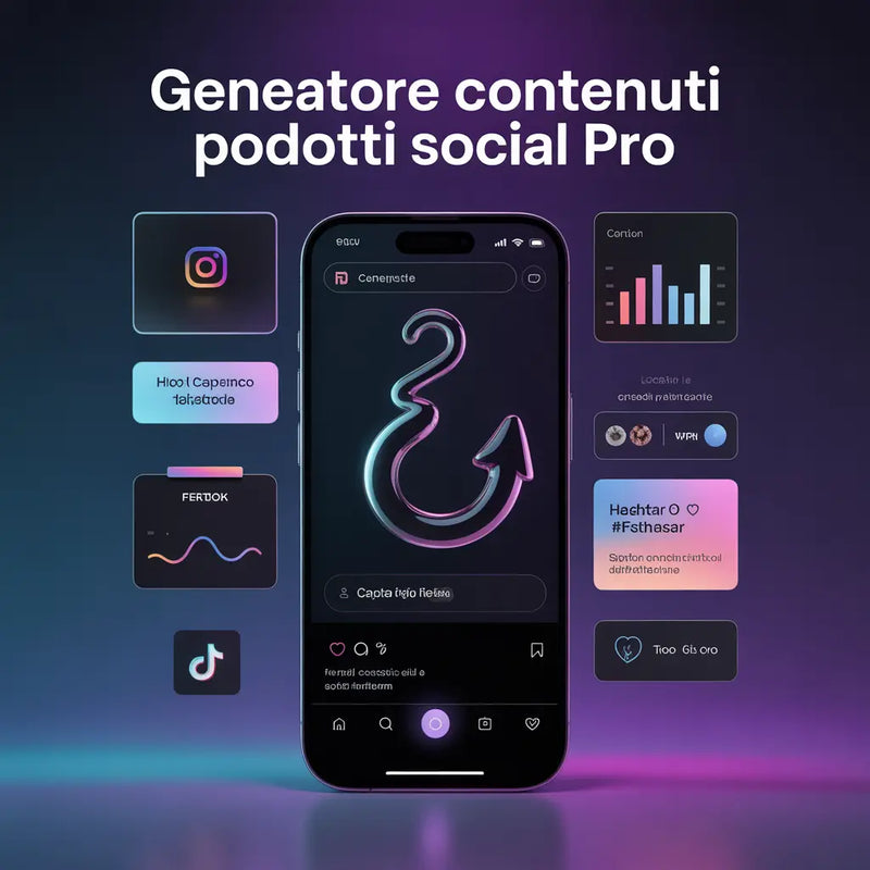 Generatore Contenuti Social PRO – Hook, Caption e Strategie Pronte PelliniDigital